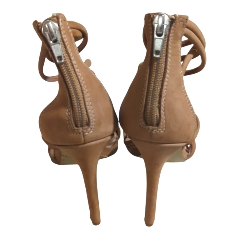 Steve Madden Santi Strappy Dress Sandals, Camel Leather LNC